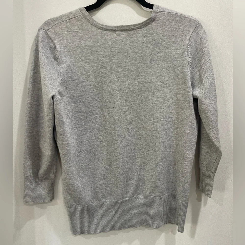 Cyrus Size S Light Gray Ruffled Cardigan - Picture 3 of 8
